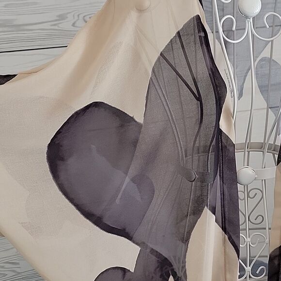 Romana LaRue by Arianne sheer kimono wrap beige & brown Women's Size OS - Picture 2 of 13